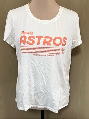 47 Classic Ivory Cream Short Sleeve Crewneck Tee Houston Astros Large GUC